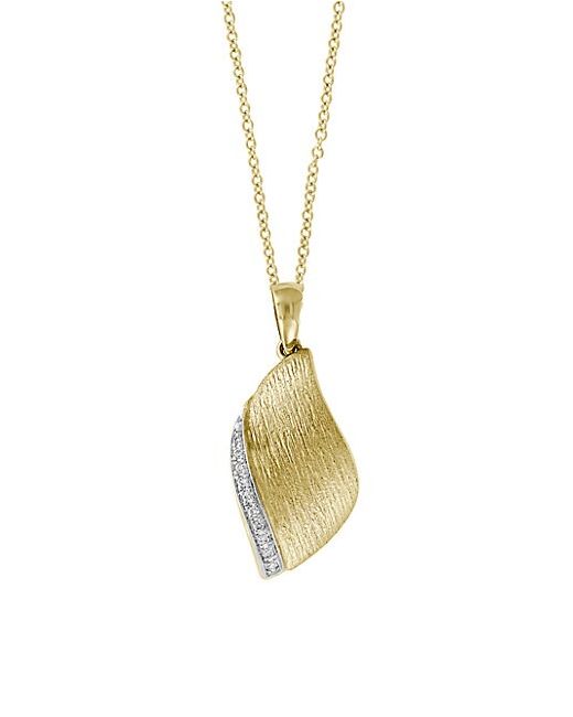 Effy 18K Gold and Diamond Pendant Necklace
