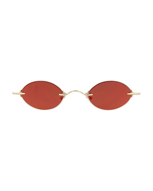 Christopher Kane 43MM Oval Metal Core Sunglasses