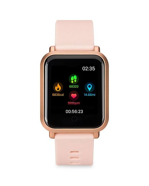 iTOUCH Rose Goldtone Stainless Steel Silicone-Strap Smart Watch
