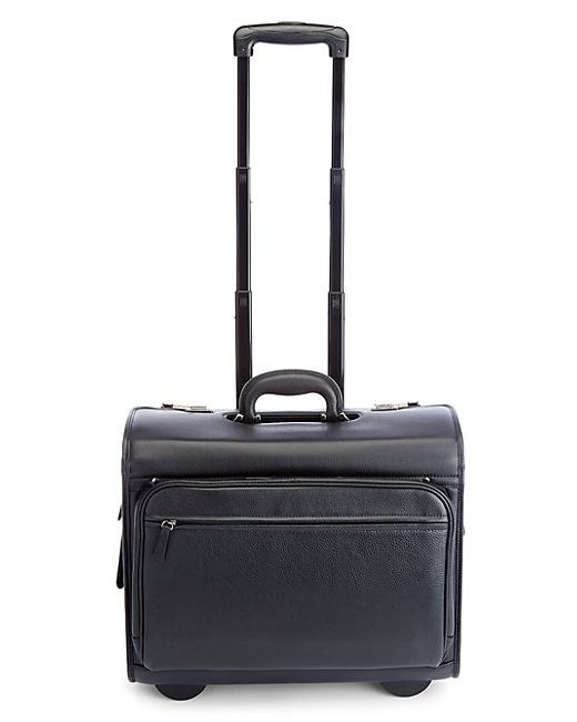 ROYCE New York Executive Leather Rolling Laptop Briefcase
