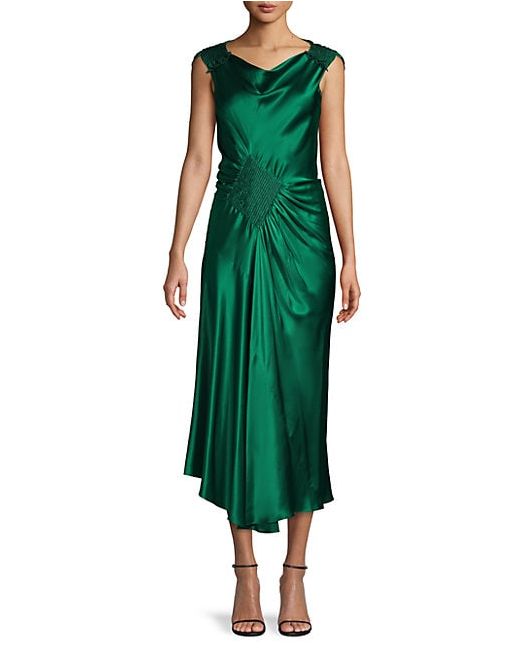 Jason Wu Collection Smocked Sleeveless Silk Cocktail Dress