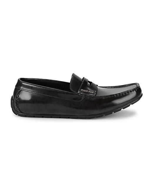 Calvin Klein Ivan Monogram Leather Penny Loafers