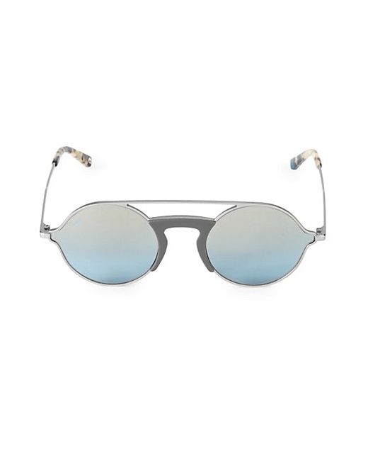 Web 54MM Metal Round Sunglasses