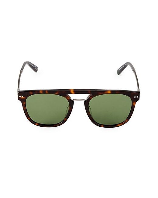 Web 51MM Round Flat-Top Sunglasses