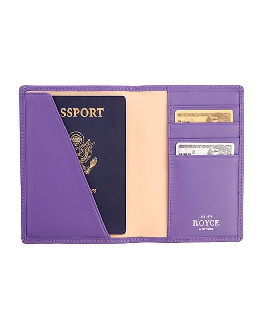 Royce Leather Bi-Fold Leather Passport Case