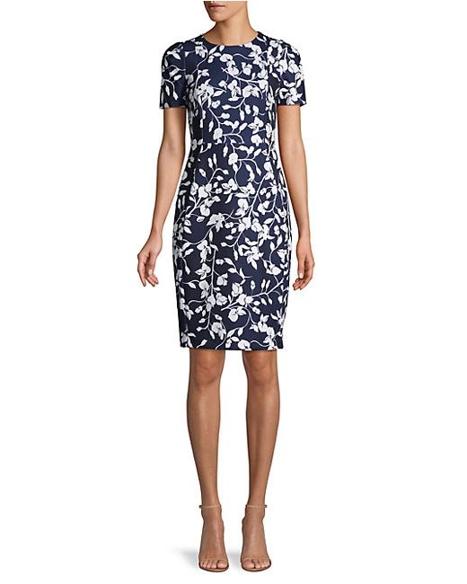Calvin Klein Floral Short-Sleeve Dress