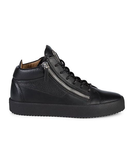 Giuseppe Zanotti Design Double Zip Leather High-Top Sneakers