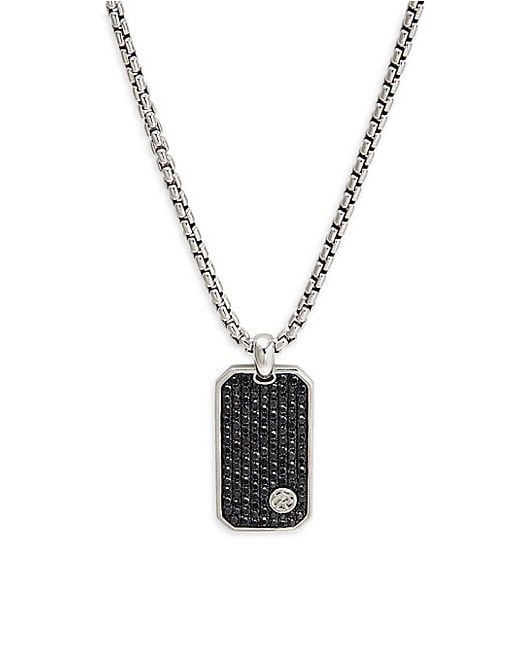 Effy Sterling Black Diamond Pendant Necklace