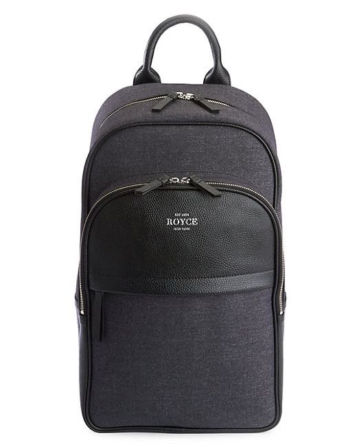 Royce Leather Heathered Zip-Around Backpack