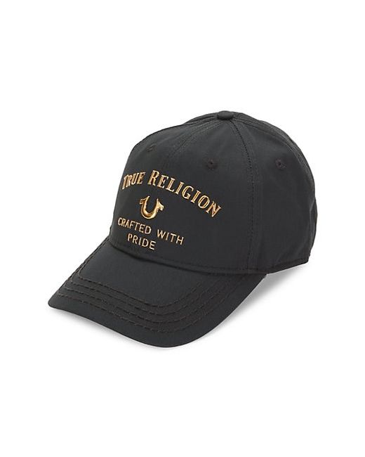 True Religion Embossed Logo Cotton Baseball Cap