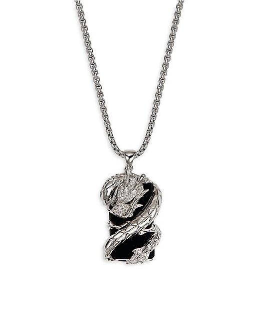 Effy Diamond Black Onyx Pendant Necklace