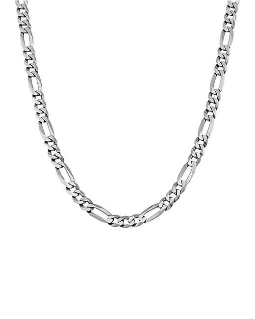 Saks Fifth Avenue Made in Italy Sterling Figaro Chain Necklace