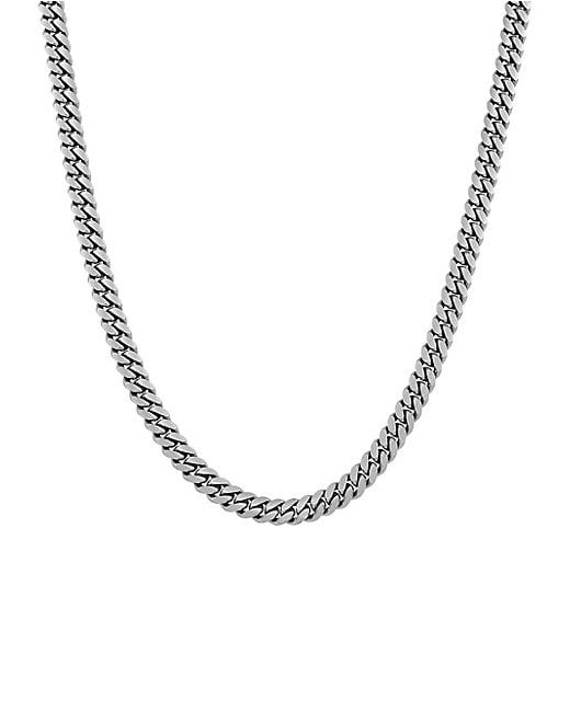 Saks Fifth Avenue Made in Italy Stainless Steel Cuban Chain Necklace