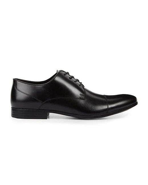 Kenneth Cole Leather Cap-Toe Derby Shoes