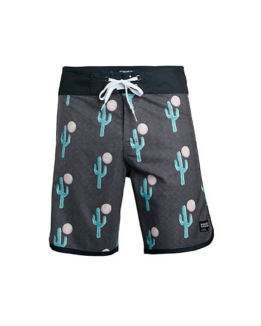 Ezekiel Cactus-Print Swim Shorts