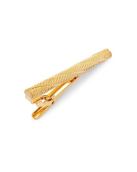 Ike Behar Twisted Goldtone Tie Bar