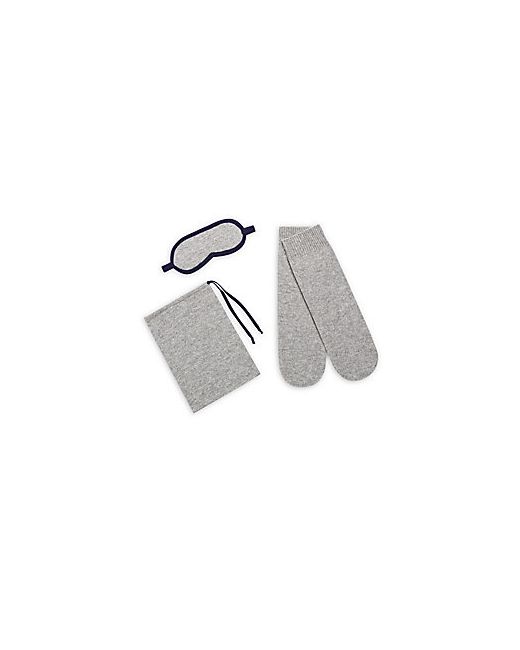 Sofia Cashmere Three-Piece Cashmere Textured Sleeping Mask Socks Pouch Set