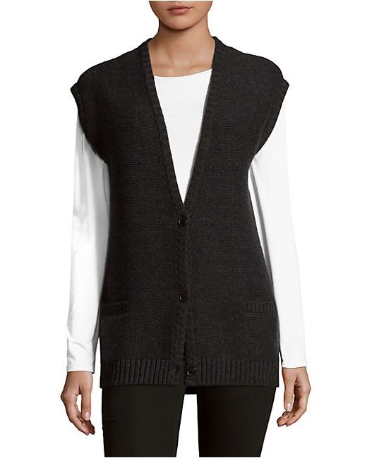 Akris Buttoned Sleeveless Sweater