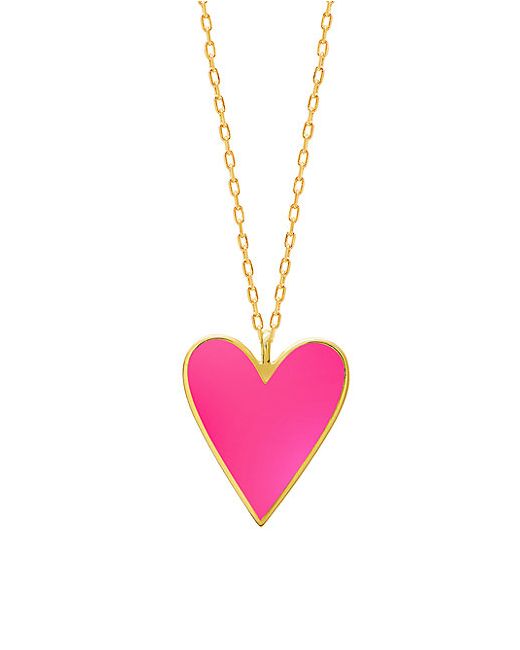 Gabi Rielle 14K Goldplated Neon Candy Heart Enamel Necklace