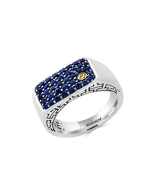 Effy 18K Yellow Gold Sterling Blue Sapphire Ring