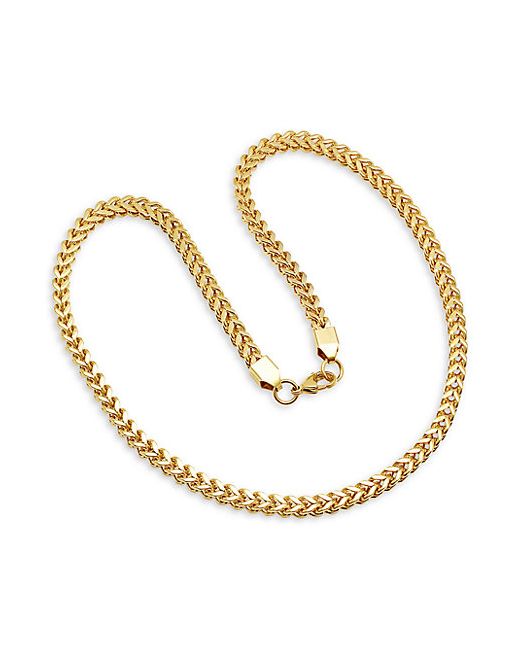 Anthony Jacobs 18K Gold Plated Stainless Steel Wheat Chain
