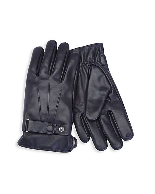 ROYCE New York Cashmere-Lined Touchscreen Leather Gloves