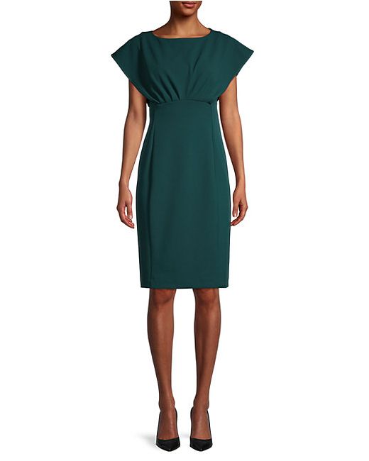 Calvin Klein Extended-Shoulder Sheath Dress