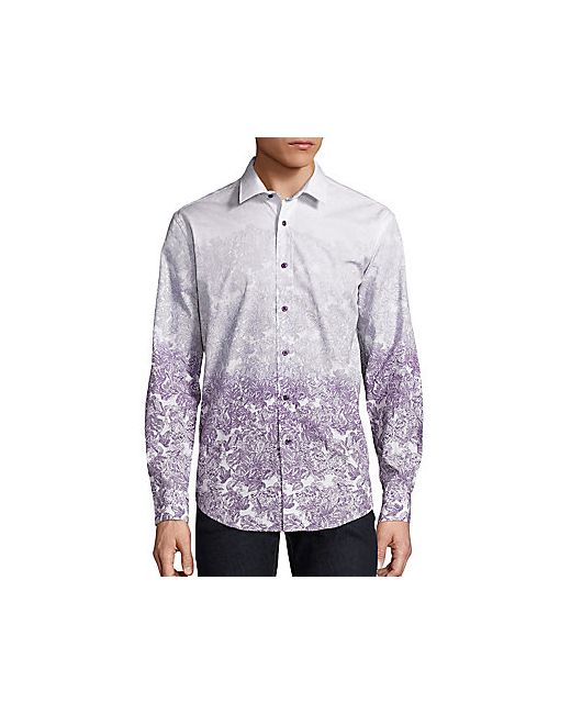 1 Like No Other Floral Print Spread Collar Shirt