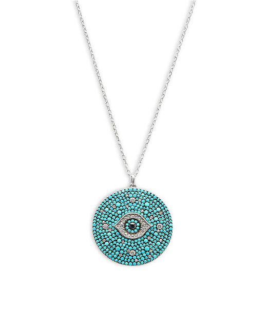 Gabi Rielle Sterling Silver Turquoise Crystal Necklace