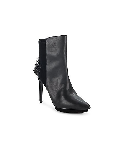 Alice + Olivia Leather Ankle Boots