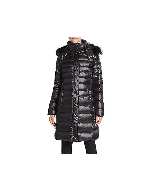 MARC NEW YORK by ANDREW MARC Fox Fur-Trimmed Long Puffer Coat