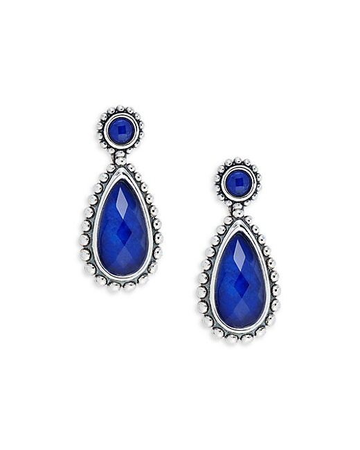 Lagos Sterling Lapis Lazuli Drop Earrings