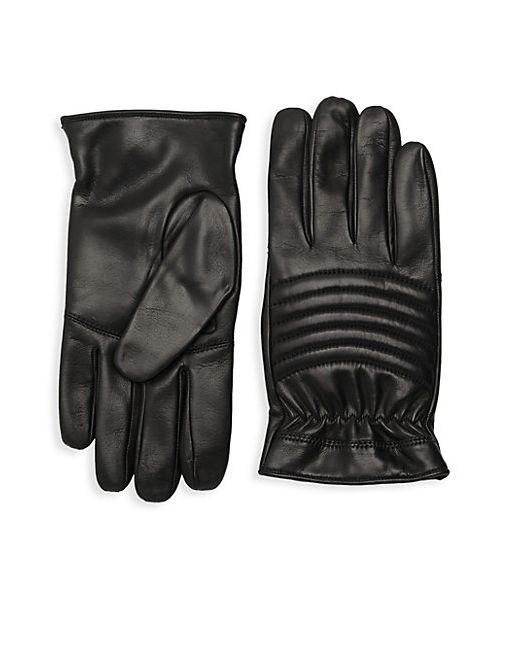 Portolano Ribbed Leather Gloves