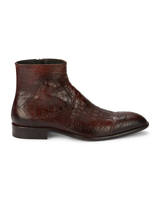 Jo Ghost Croc-Embossed Leather Boots
