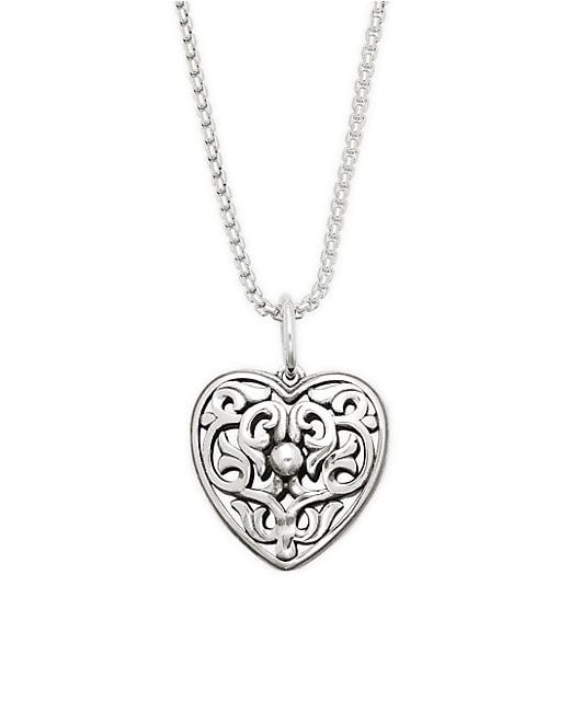 Charles Krypell Sterling Heart Pendant Necklace