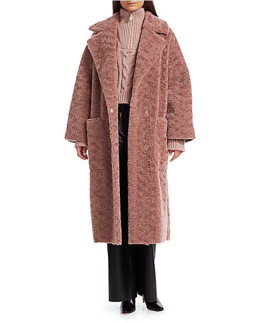 Nanushka Imogen Faux Fur Teddy Coat