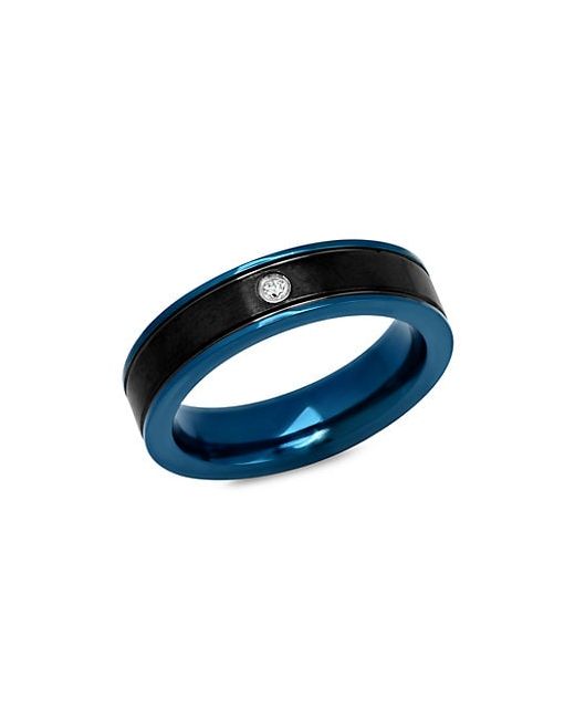 Anthony Jacobs Black IP Stainless Steel Ring