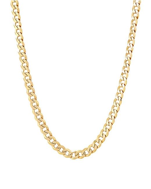 Saks Fifth Avenue Made in Italy Basic 18K Goldplated Sterling Silver Curb Chain Necklace/24