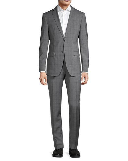 John Varvatos Star USA 2-Piece Standard-Fit Wool-Blend Suit Jacket Pants Set