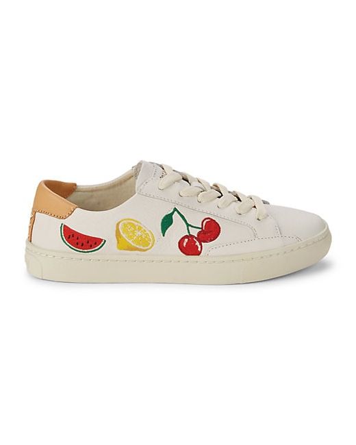 Soludos Fruit Salad Low-Top Leather Sneakers