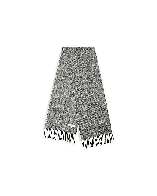 Saint Laurent Basket Weave Wool Scarf