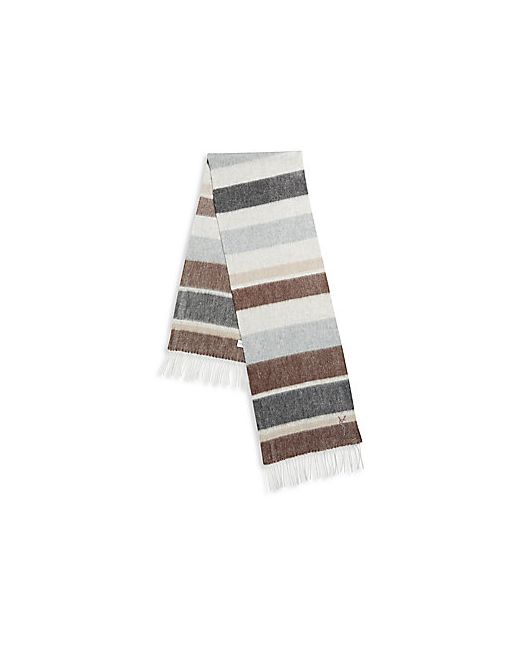 Saint Laurent Striped Wool Cashmere Scarf