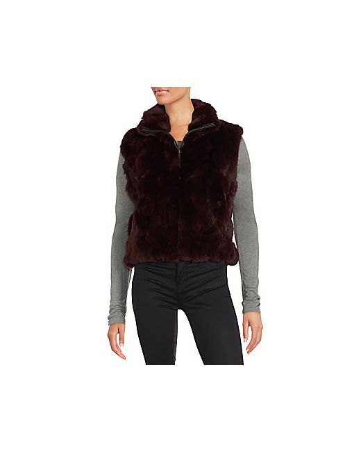 Saks Fifth Avenue Rabbit Fur Sleeveless Jacket