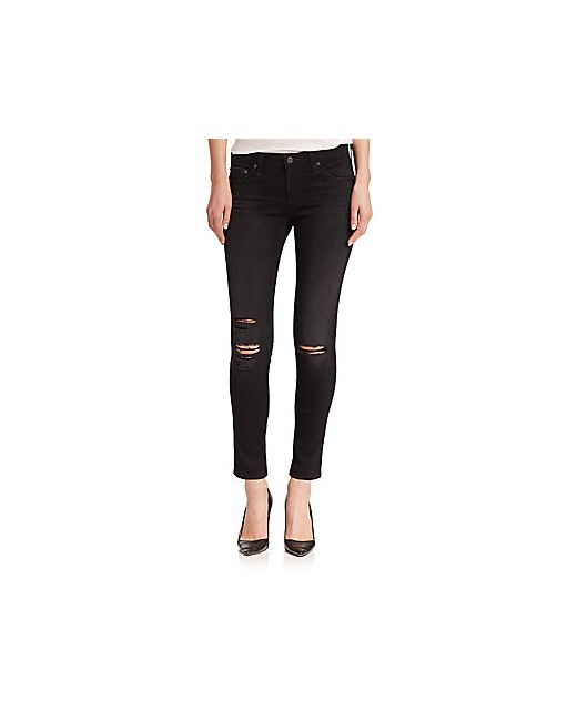 AG Adriano Goldschmied Distressed Legging Ankle Jeans