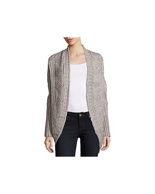 Saks Fifth Avenue Cable Knit Open Front Cardigan