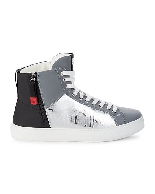 Mcm Reflective High-Top Sneakers