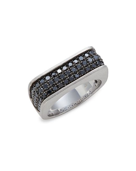 Effy Sterling Black Diamond Ring