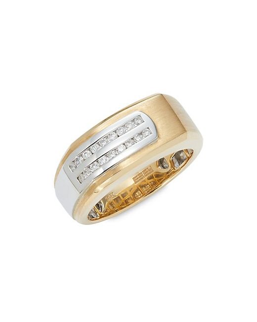 Effy 14K Two-Tone Gold Diamond Ring