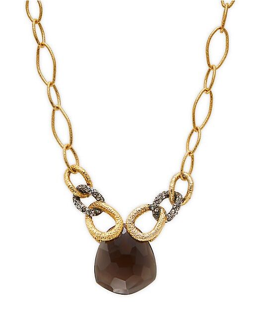 Alexis Bittar 10K Goldplated Rhodium-Plated Crystal Pendant Necklace