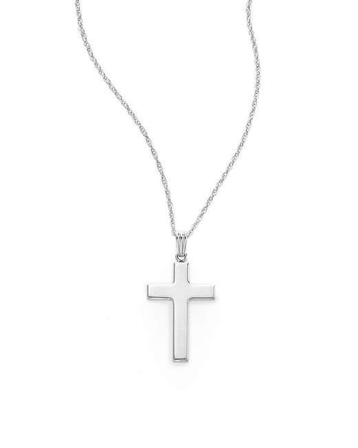 Saks Fifth Avenue Sterling Cross Pendant Necklace